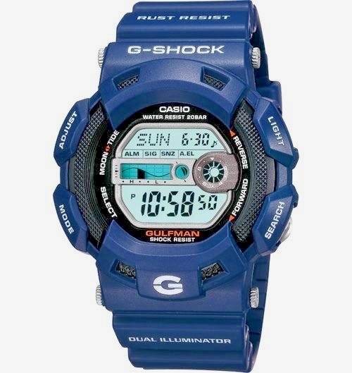 Genuine Casio G-Shock Gulfman G-9100-2 G-9100 dark navy blue resin watch bezel