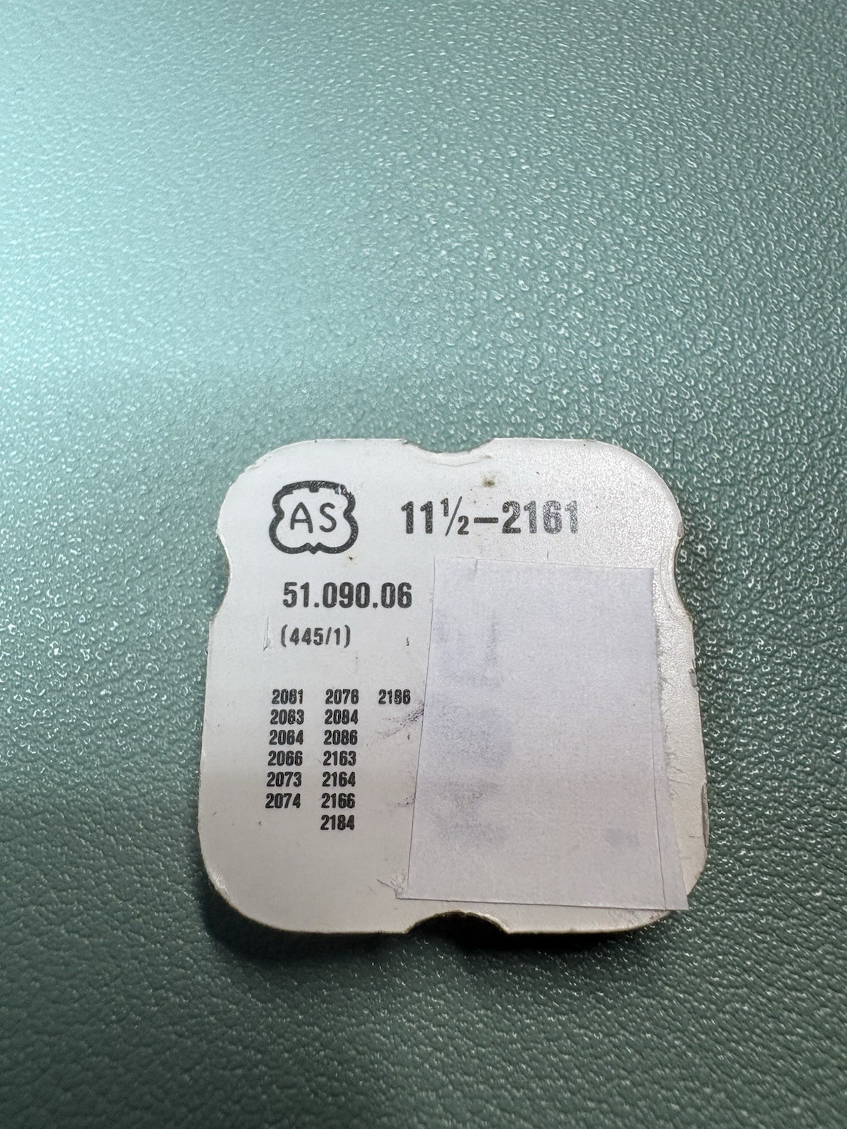 AS Swiss Calibre-2161 11 1/2 L NOS Setting Lever Spring (445/1)