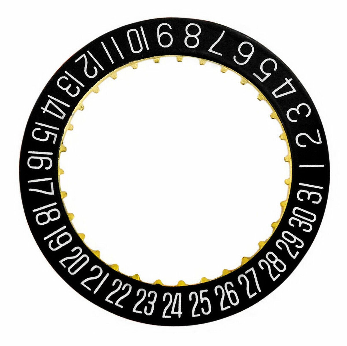 CALENDAR DATE DISC FOR MOVEMENT ETA 2834-2 2836-2, 2893-2 BLACK @ 6 WINDOW WATCH