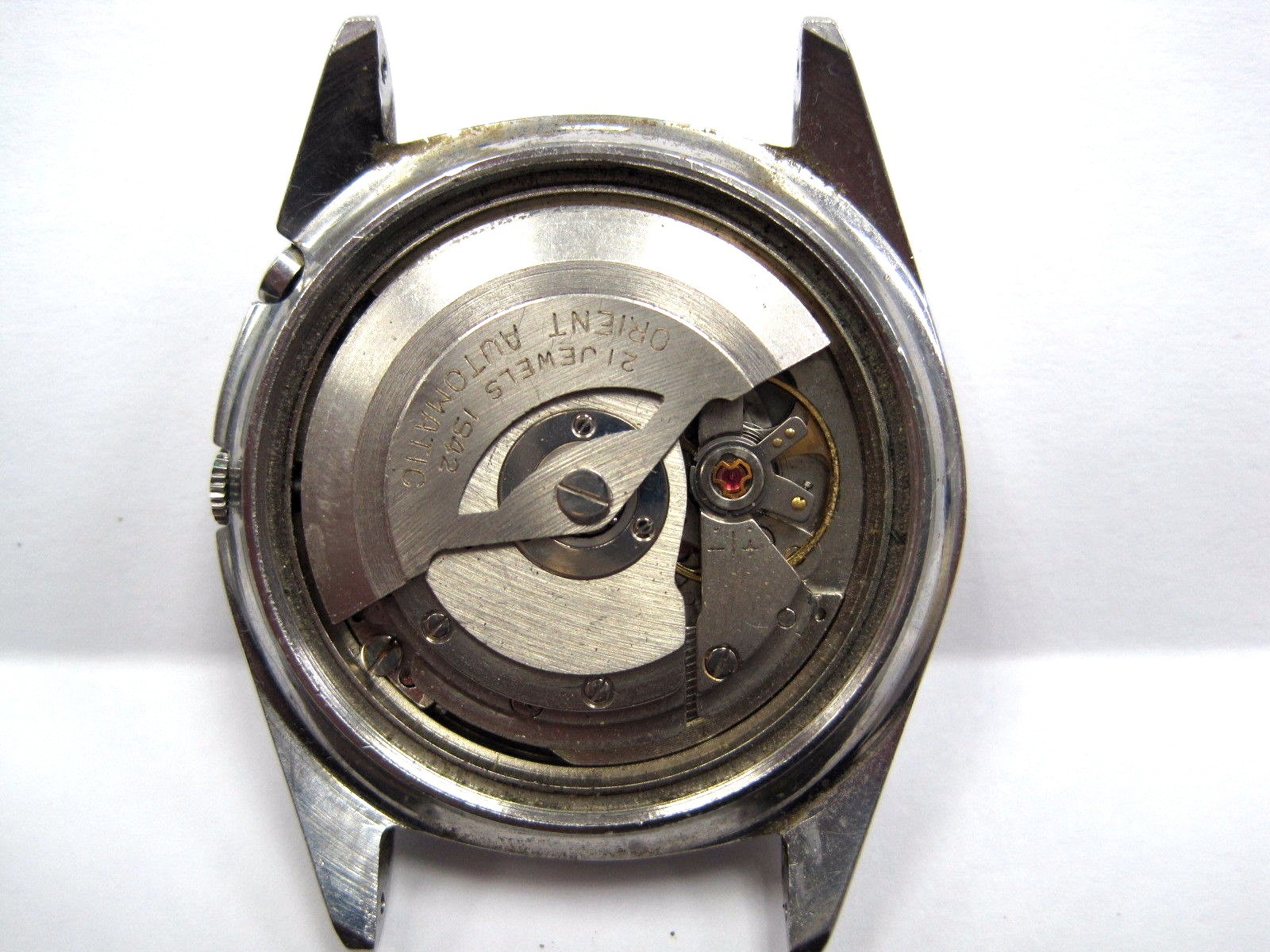 Vintage Gents Orient Auto/Day/Date Stainless Steel Watch. 21 jewels. #9011
