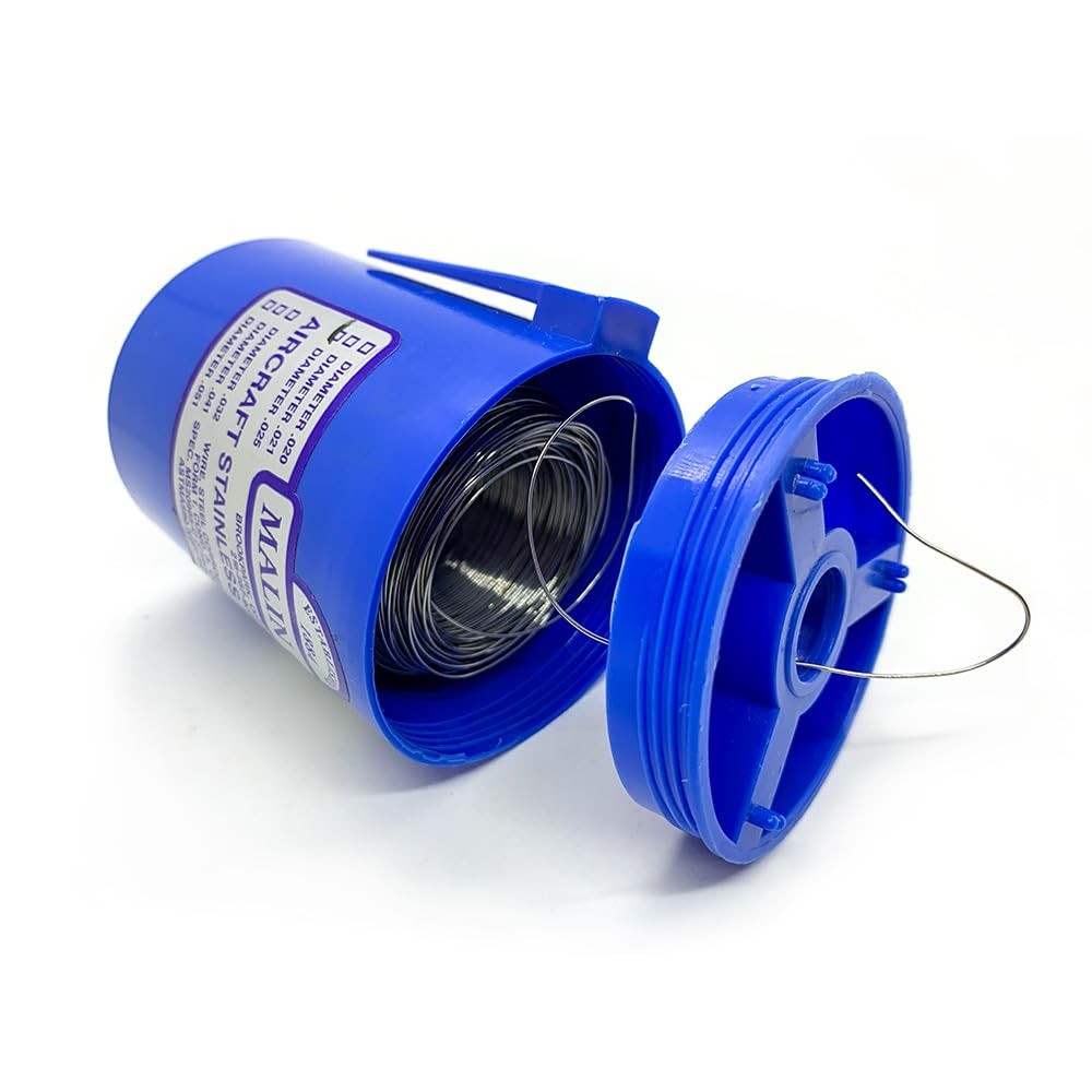 – MS20995C Stainless Steel Safety Wire Lockwire, Canister, 0.025 Dia, 596 ft.