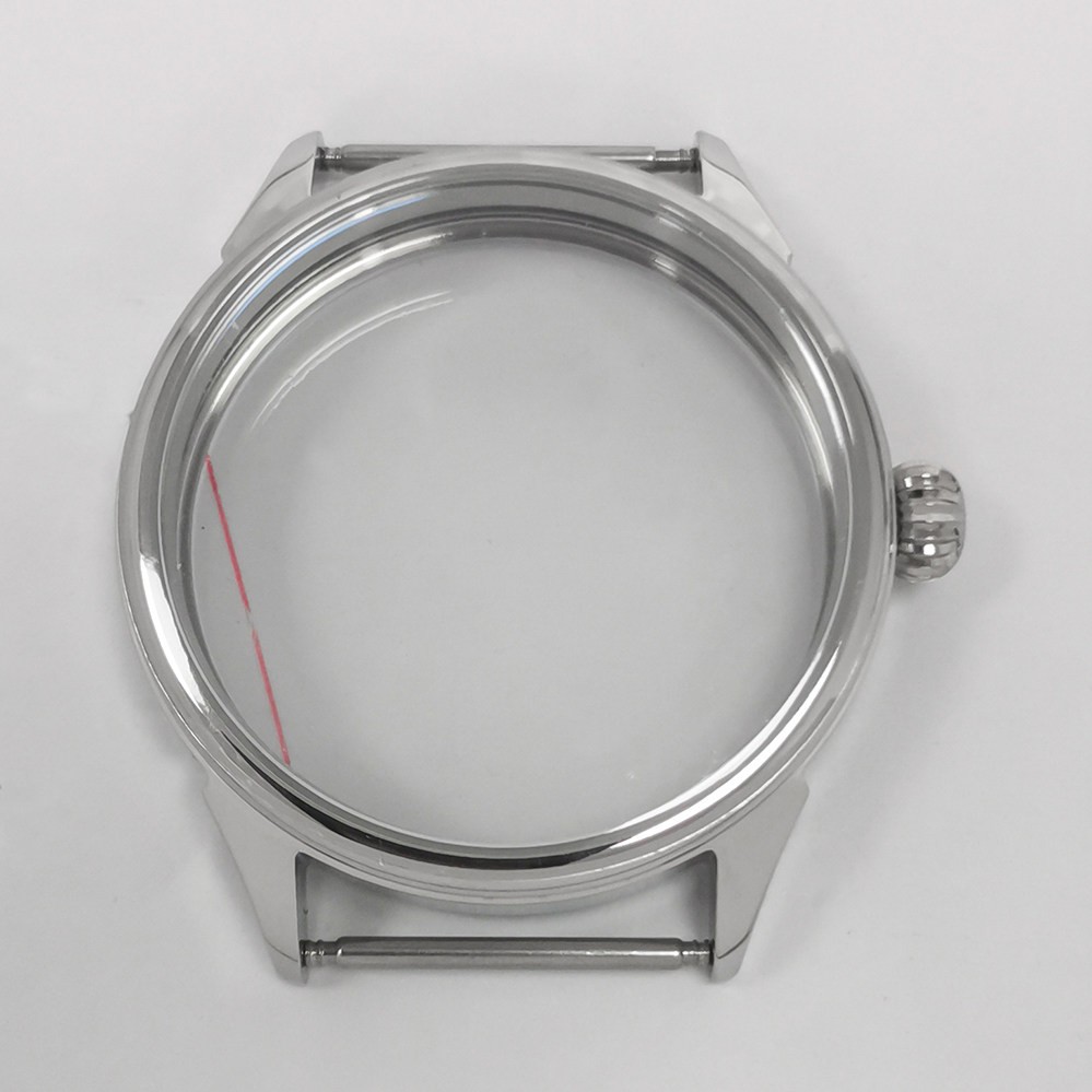 42mm Stainless steel Watch Case Mineral mirror surface For ETA6497/6498 ST3600