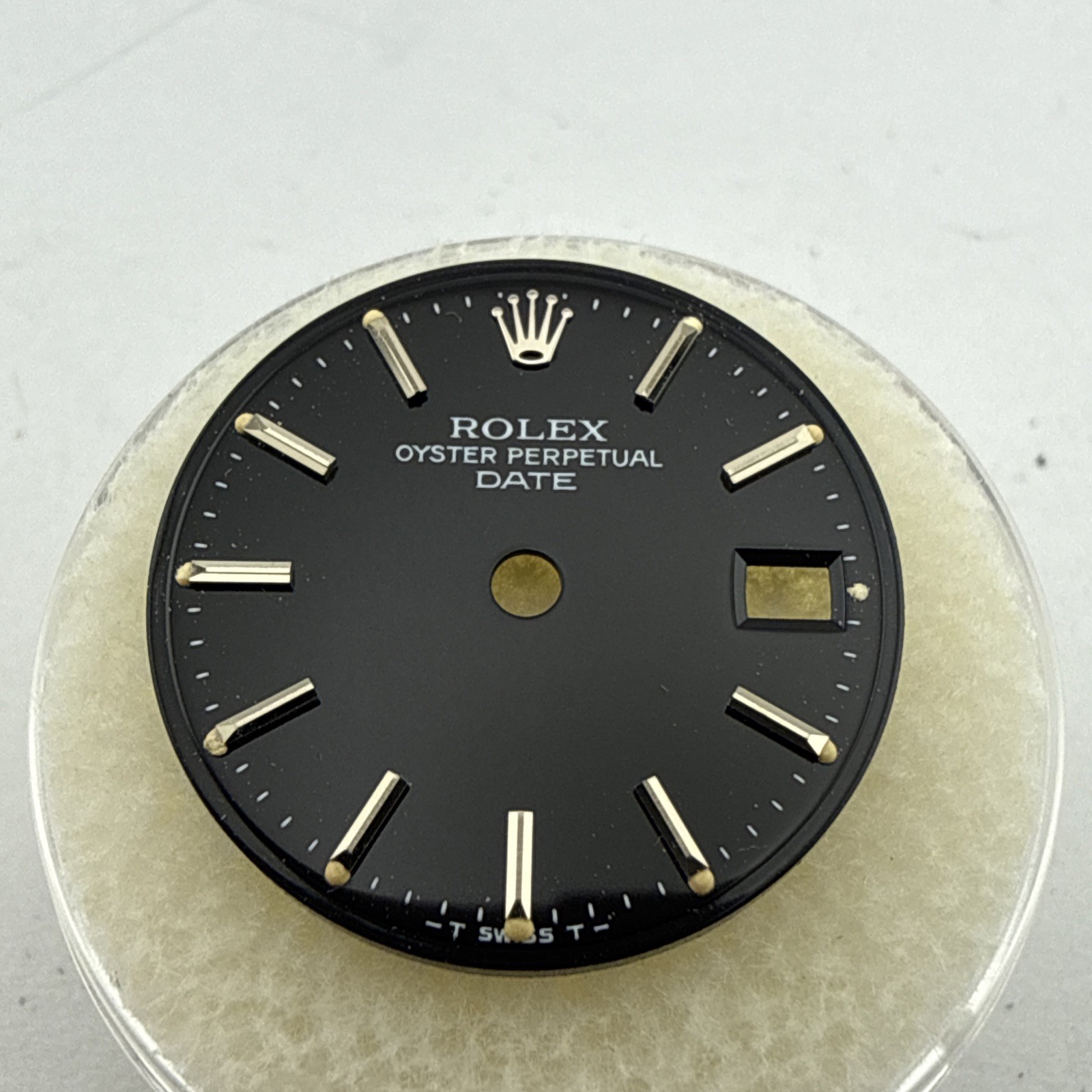 Genuine Rolex Oyster Perpetual Date Black Dial 20mm NOS