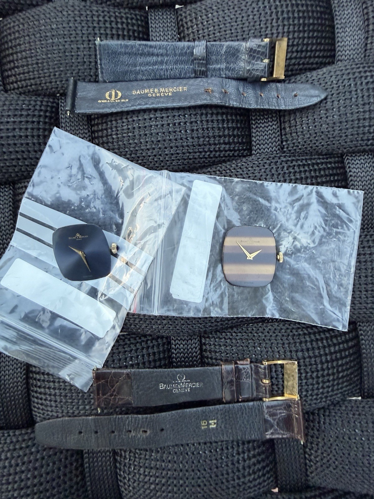 BM775 Baume & Mercier Tiger Eye & Blue Dial Set + Hands + Movements + Straps