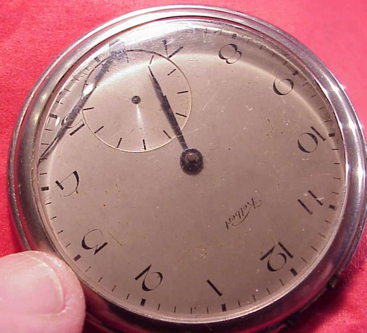 Vintage Kelbert Pocket Watch Parts or Repair MOVEMENT B95 BUSER FRENCA CASED