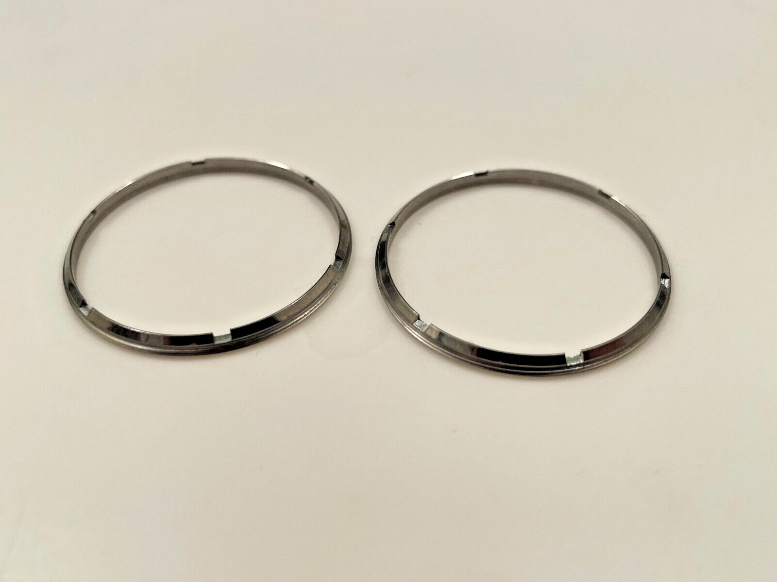Bulova Accutron TWO Case Back Rings for watch, 214 CAL 2182 for parts stainless