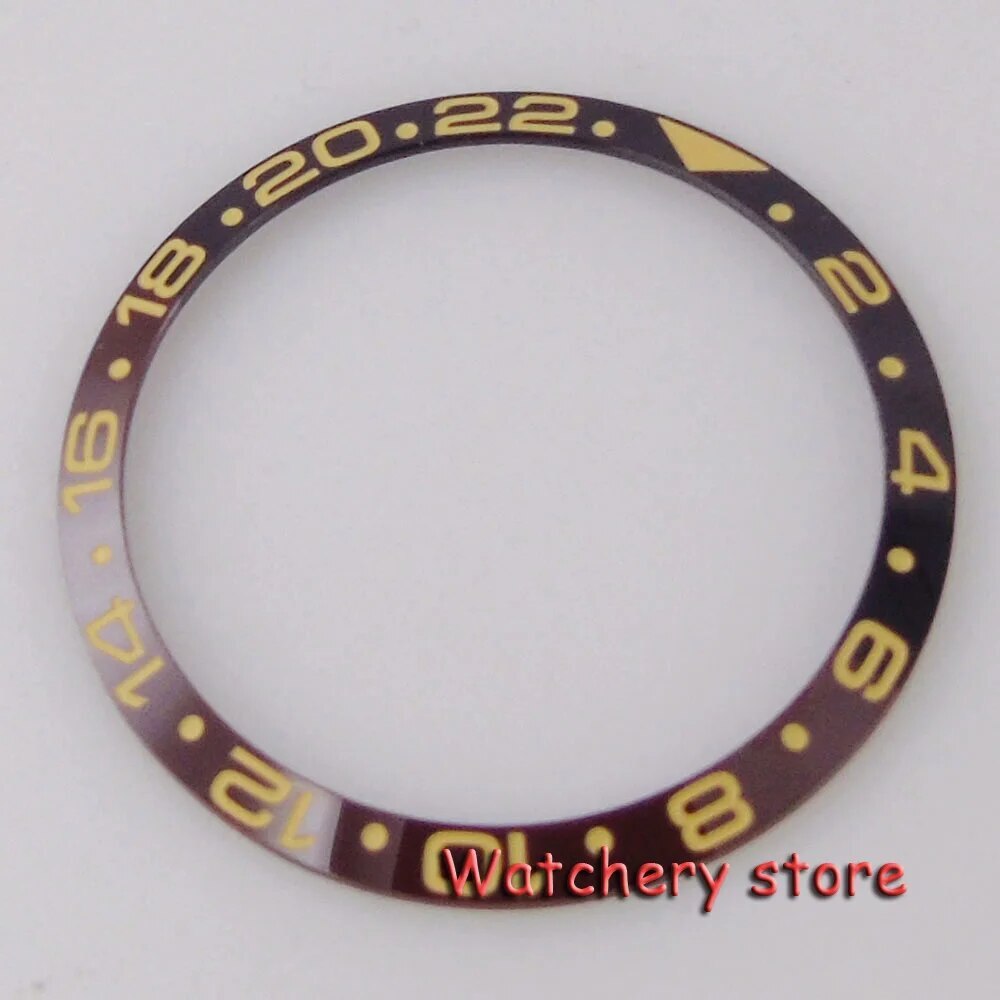 37.1mm*31.3mm Sloping Watch Bezel Blue Aluminum Insert For 40mm GMT Watch Men