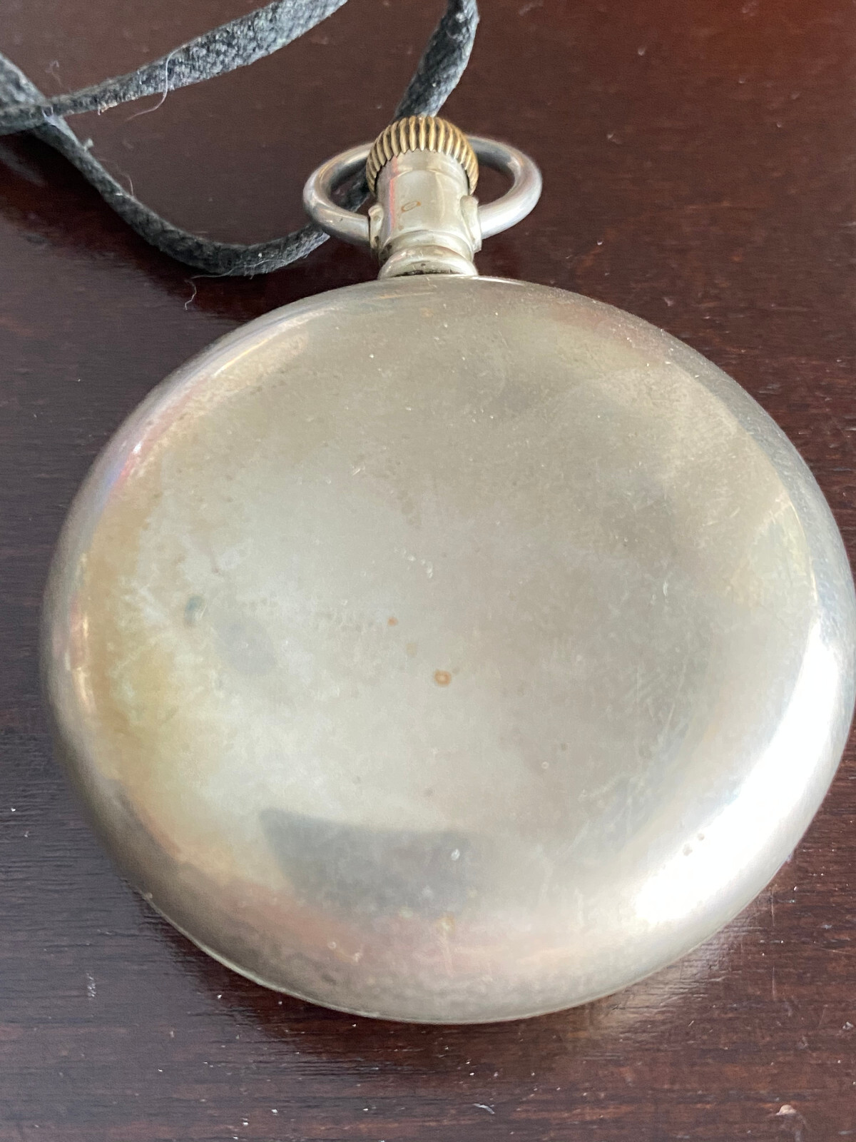 VINTAGE 18S CRESCENT POCKET WATCH CASE ONLY, STEM &LEVER SET, NICKEL. SWING OUT
