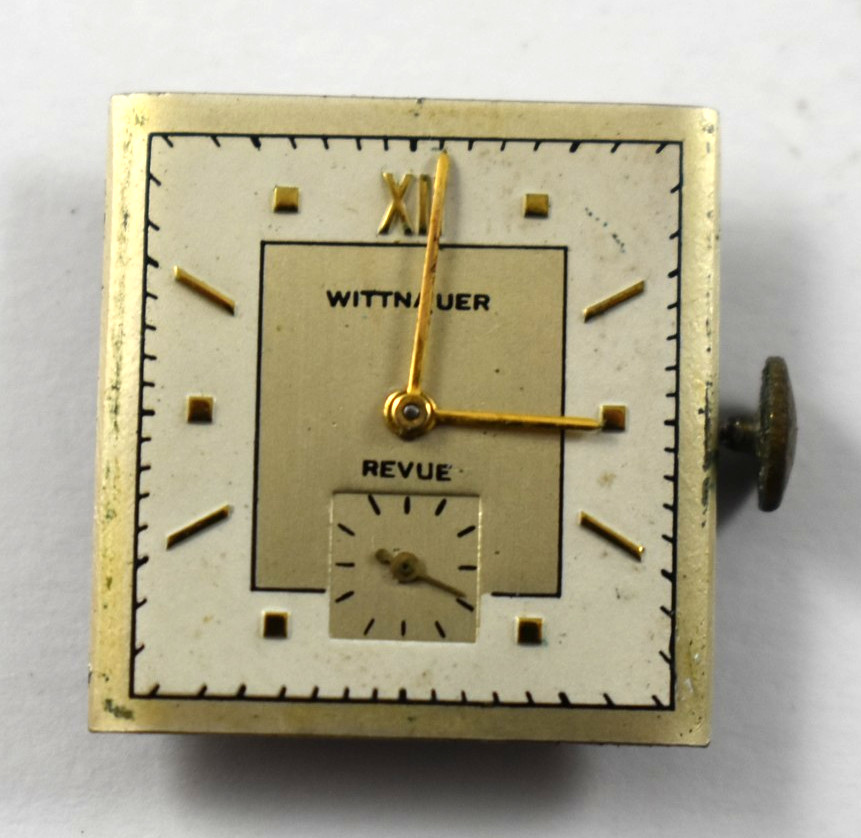 Vintage Wittnauer Revue Manual Wind 17J 8T Wrist Watch Movement lot.wd