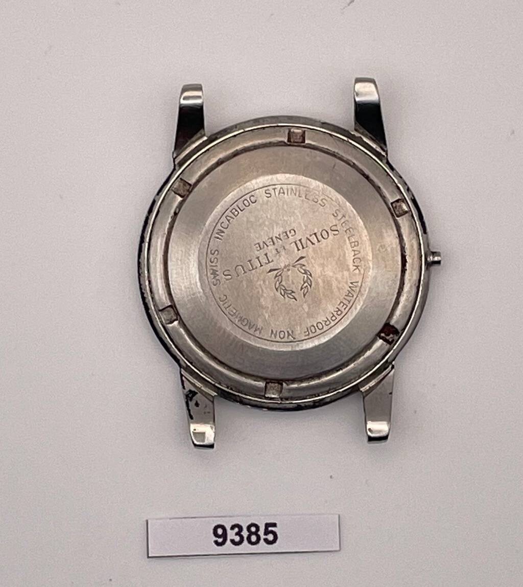 USED SOLVIL TITUS POLISHED STAINLESS STEEL MIDCASE COVER MENS WATCH BVT09385