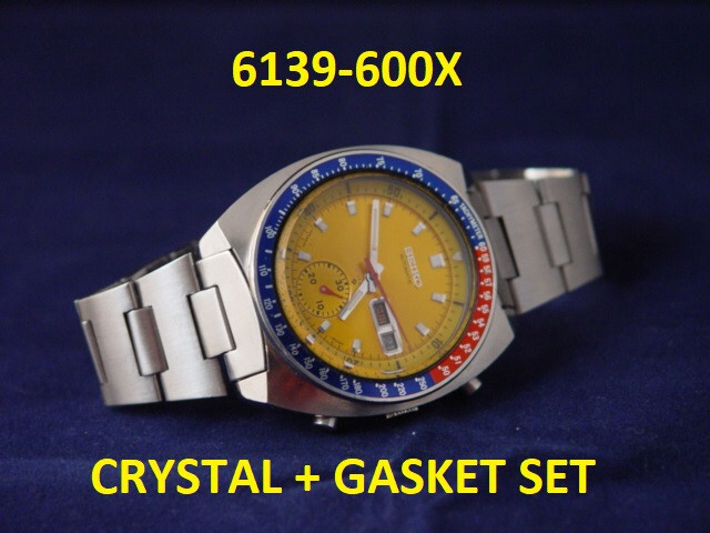 Crystal + Gasket Set for your 6139-6000, 6139-6002, 6139-6005, Chrongraph