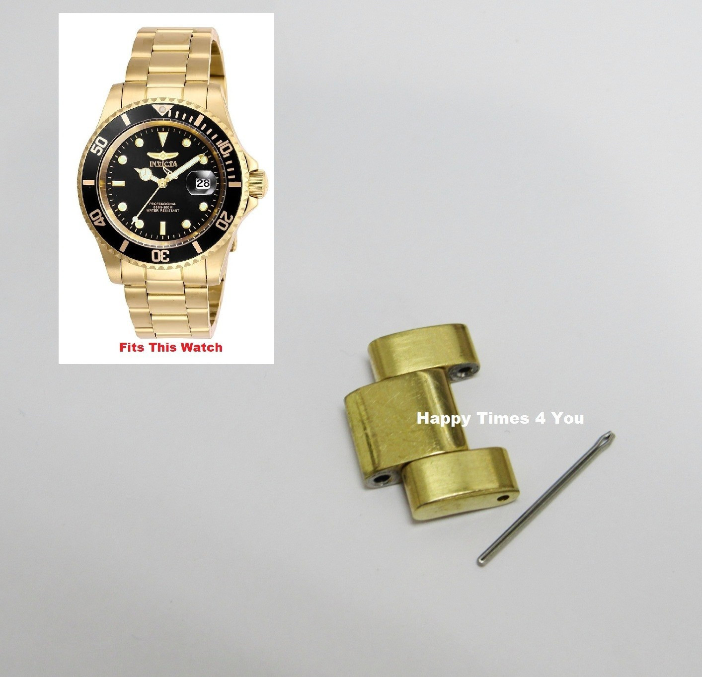 18mm Invicta Pro Diver 26975 Gold Tone Watch Sizing Link