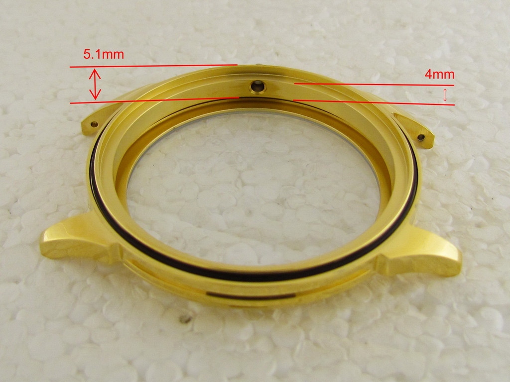 Gold Steel Case NEW!! for Movement IWC Patek Philippe Omega Rolex Chopard Zenith