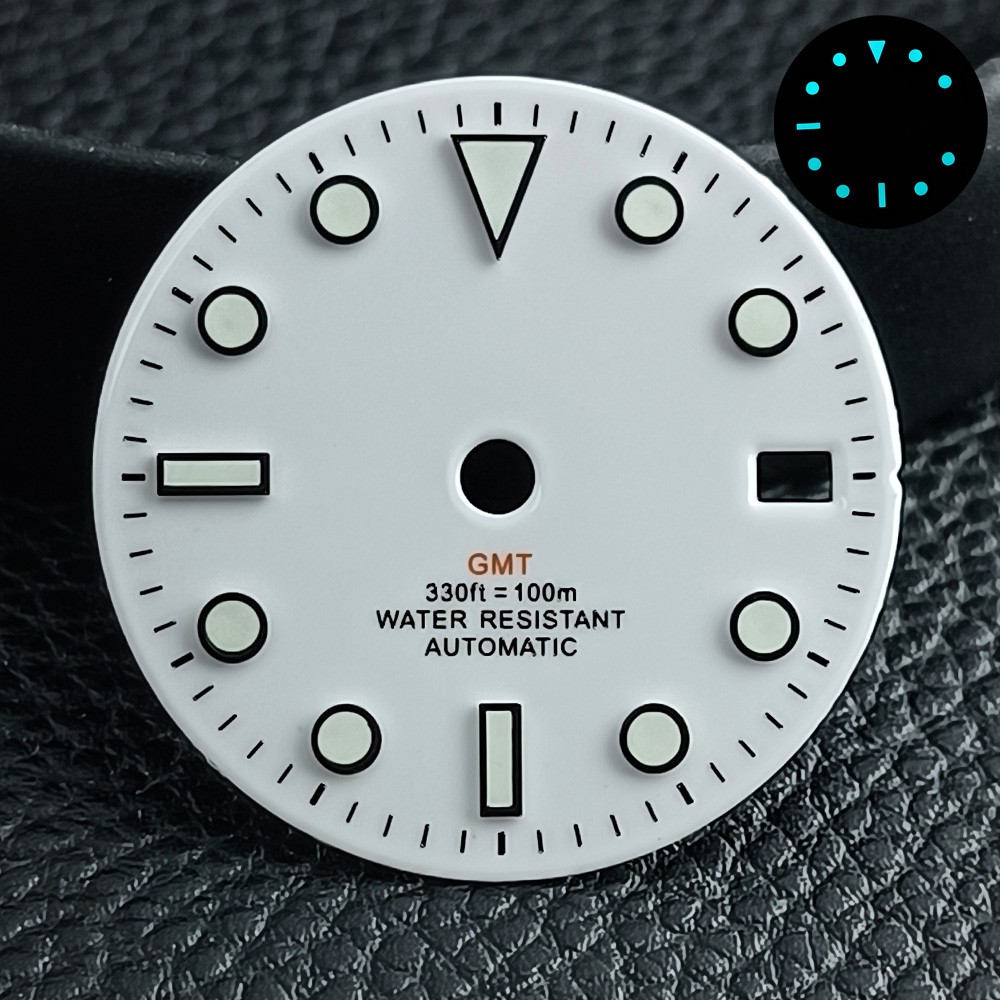 NH34 dial 28.5mm blue lume enamel dial for NH34/NH35 mechanical movement
