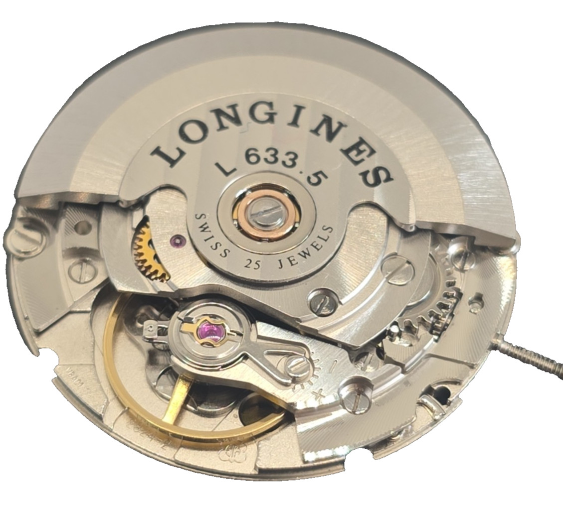 Longines 633.5 automatic movement swissmade overhauled base eta 2824.2 date h6