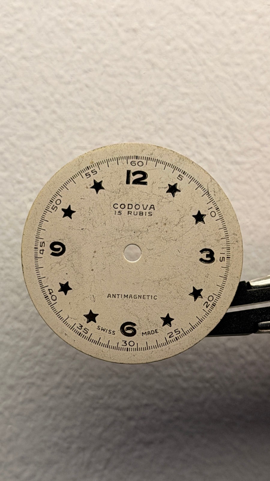 Cordova White 15 Rubis Vintage Star Indice Watch Dial 32mm