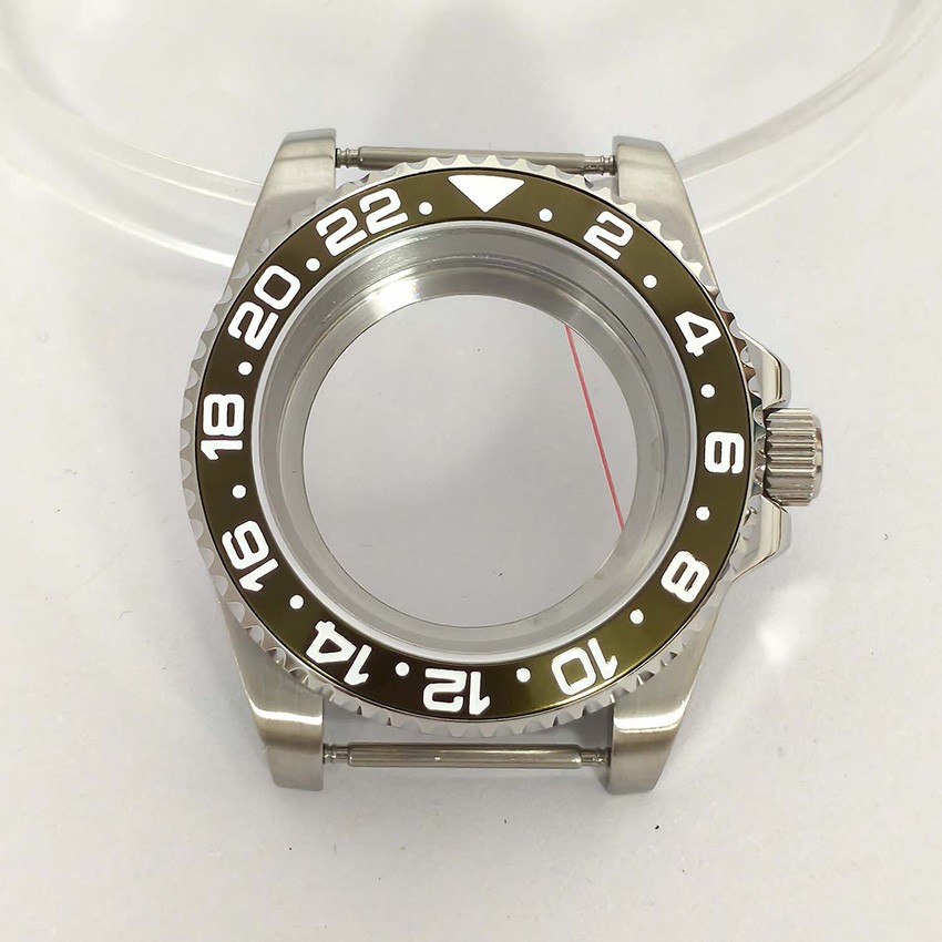 Flat Sapphire Glass Steel Case 40mm Display/Solid Base for NH35/NH36/7S Movement