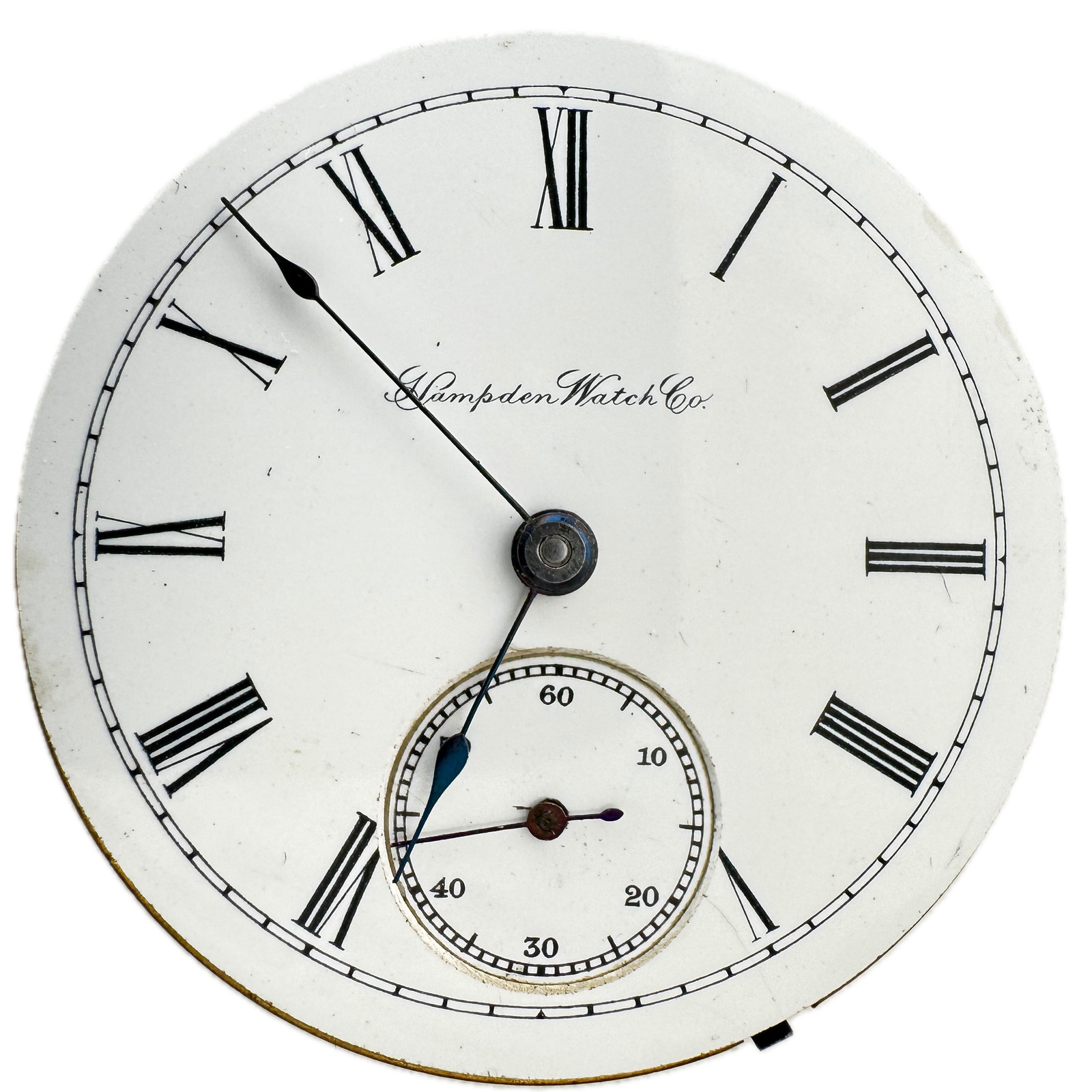 Antique 18s 1898 Hampden Watch Co Champion Hunter Pocket Watch Movement USA Gilt