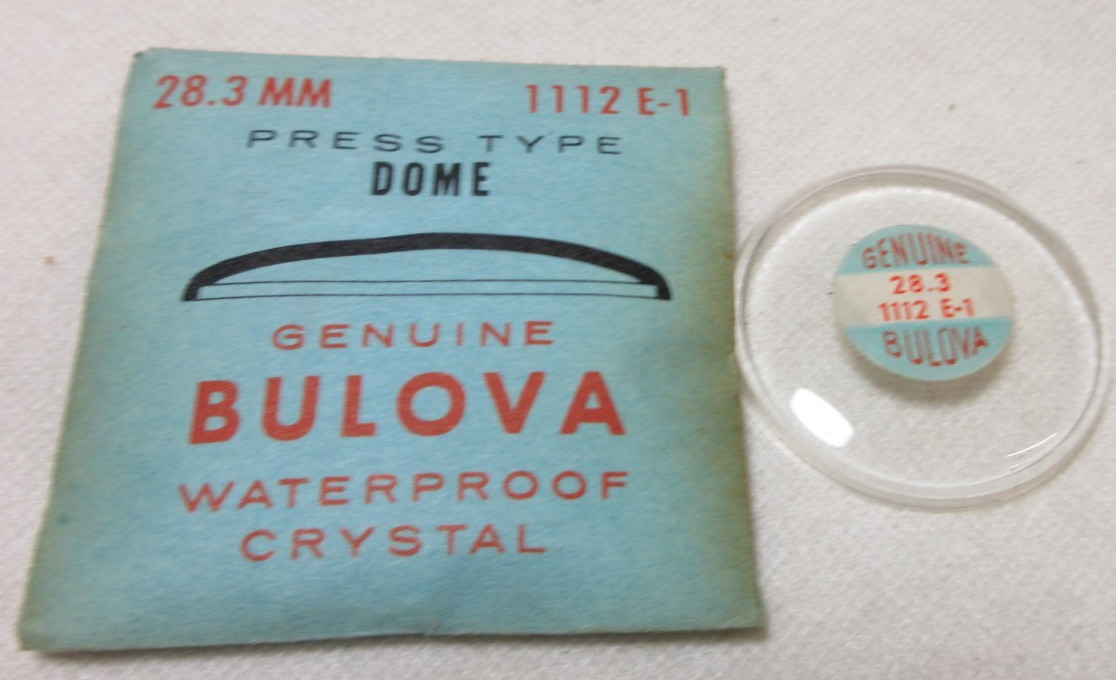 BULOVA ACCUTRON CARAVELLE WATCH CRYSTAL 1112E-1 WATCHMAKER #83