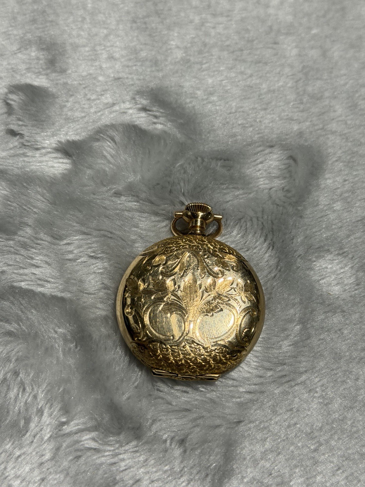 Antique Pocket Watch CASE DUEBER SPECIAL Engraved Farm GOLD FILL Ladies Hampden