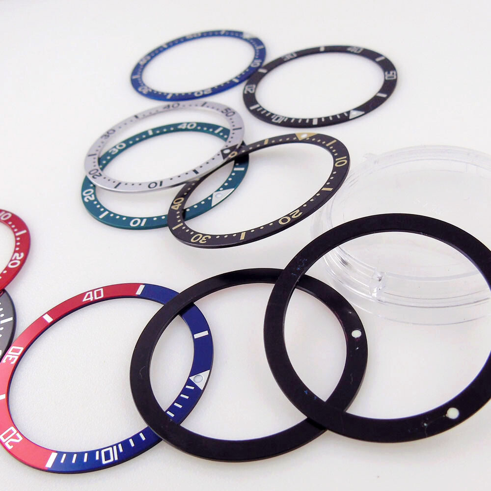 Aluminum Flat Watch Bezel Insert 39mm*32mm For 45mm Watch Case Bezel Ring Parts