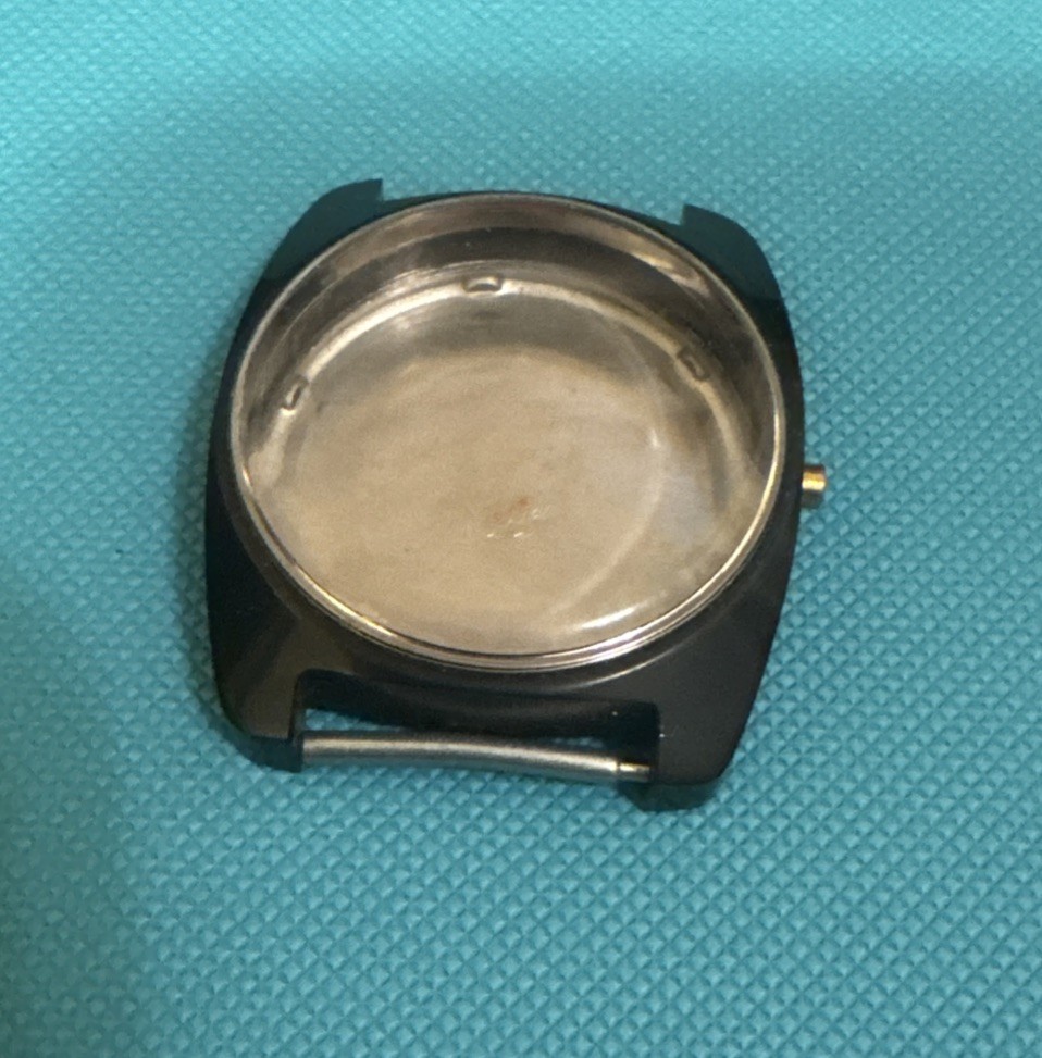 NOS 1970s TECHNOS Black 20585 974 Men’s Watch Case 31.5mm & Crystal Watch Maker