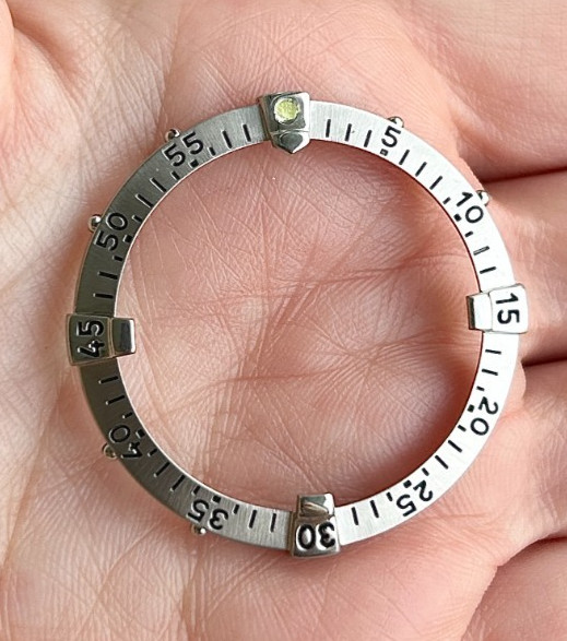 A Genuine Breitling Colt / Superocean Stainless Steel Wristwatch Bezel.