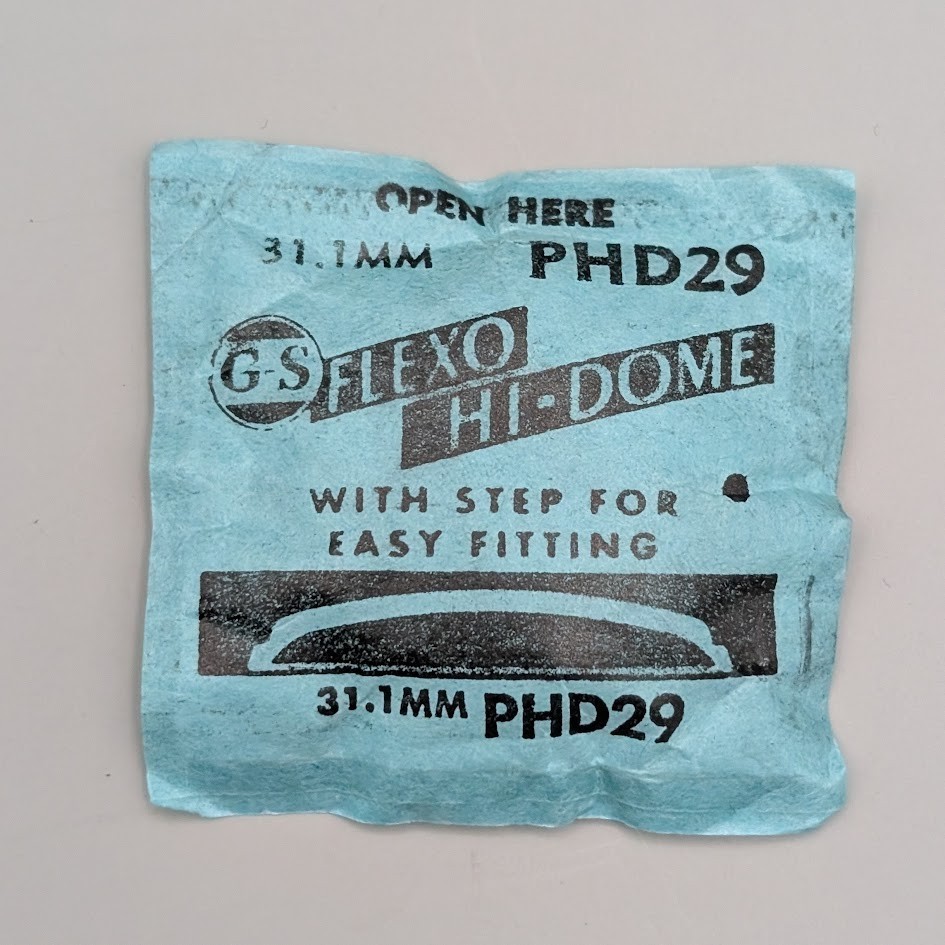 GS Flexo PHD29 Hi-Dome Watch Crystal NOS 31.1mm Step Fit