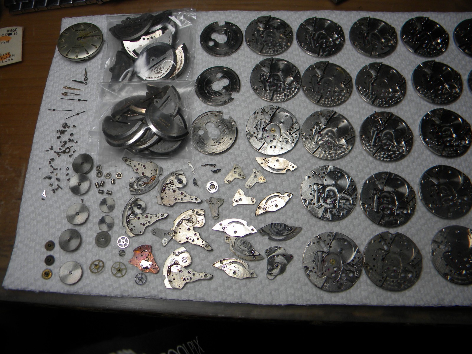 Lot of AS 1361 1361N Wrist Watch Movement Partials Pieces to Repair or Parts