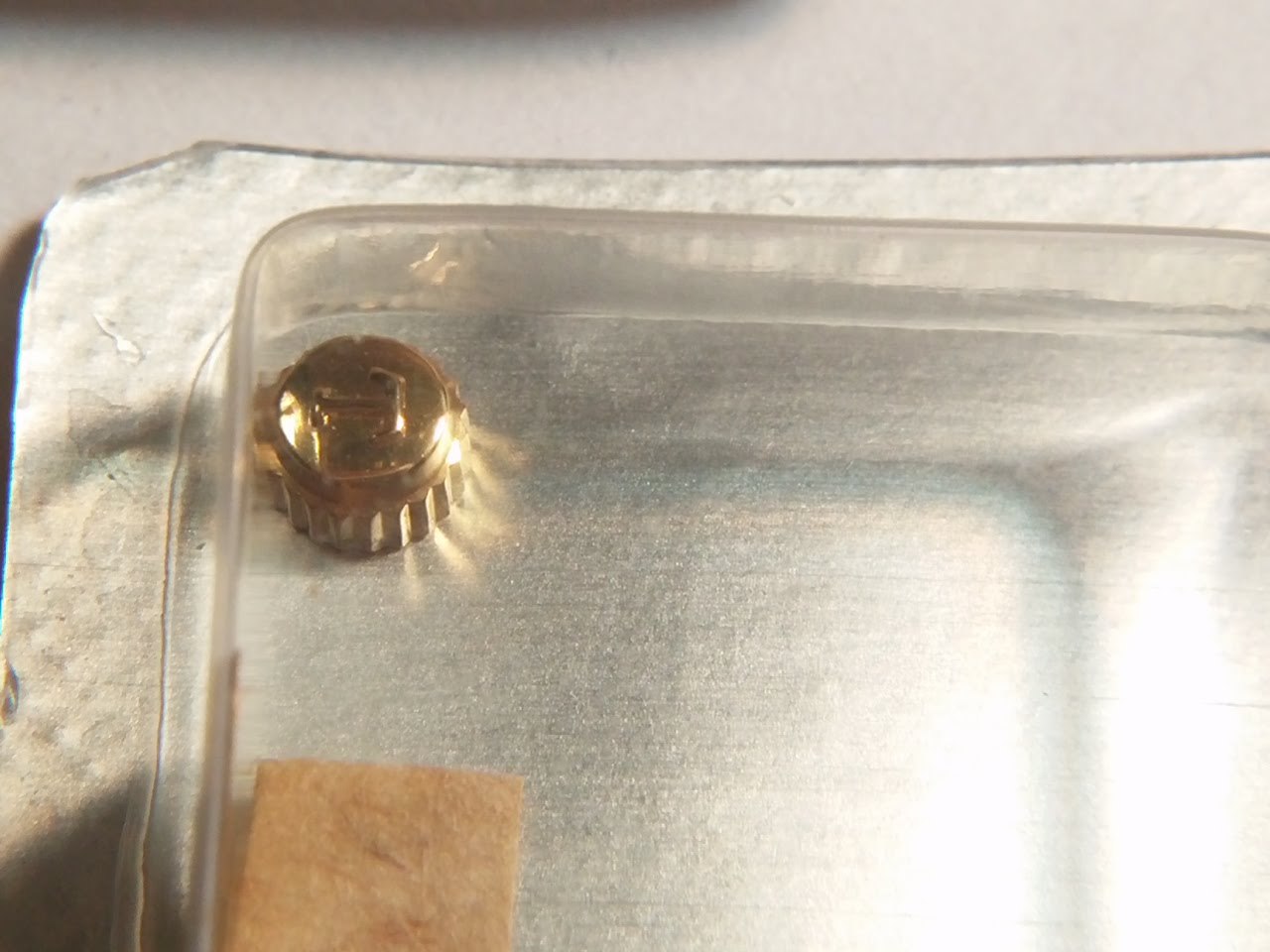 Genuine new Tissot yellow Crown 3.5mmx2.3mm dustproof, Sealed