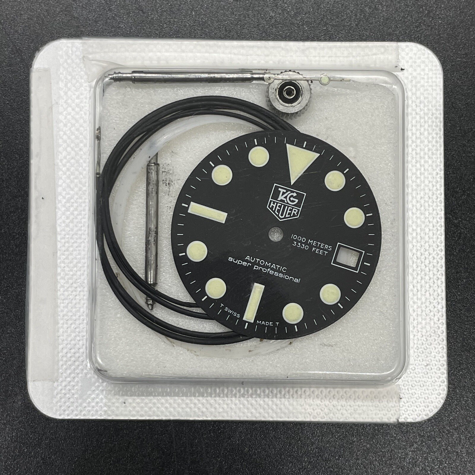 Tag Heuer Super Professional 840.006-2 Dial Hands Gasket Crown OG Service Parts
