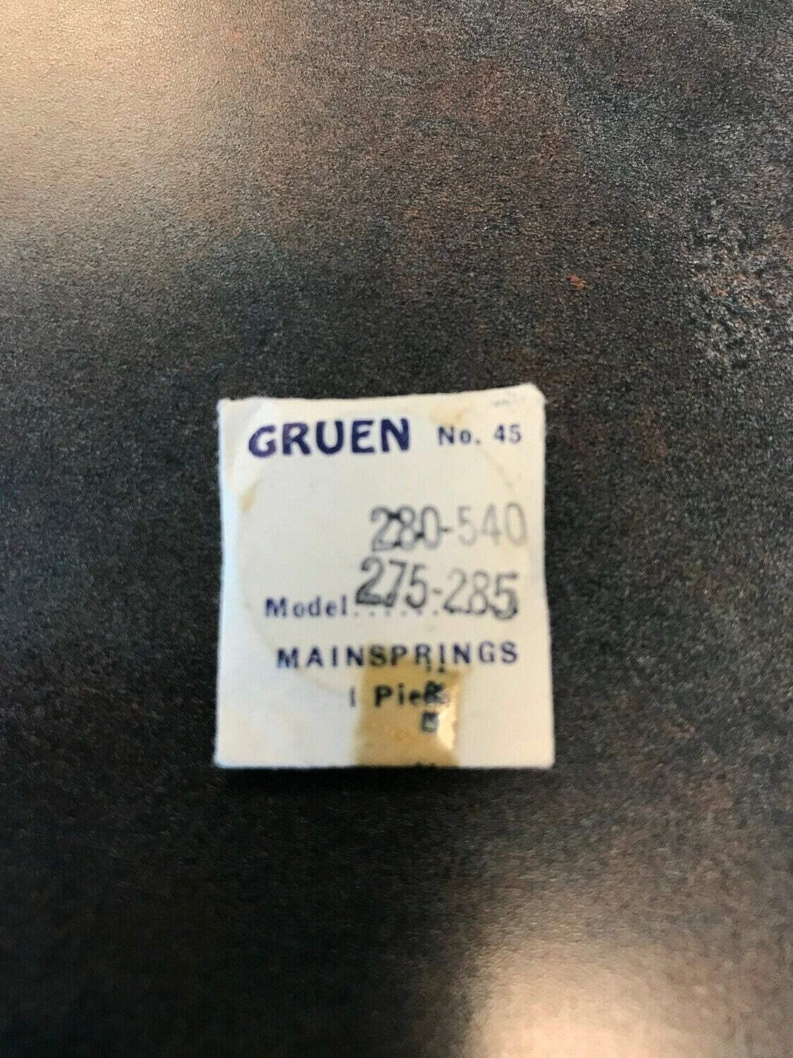 Gruen Factory Mainspring for caliber 275, 280, 285 & 540 movements – steel