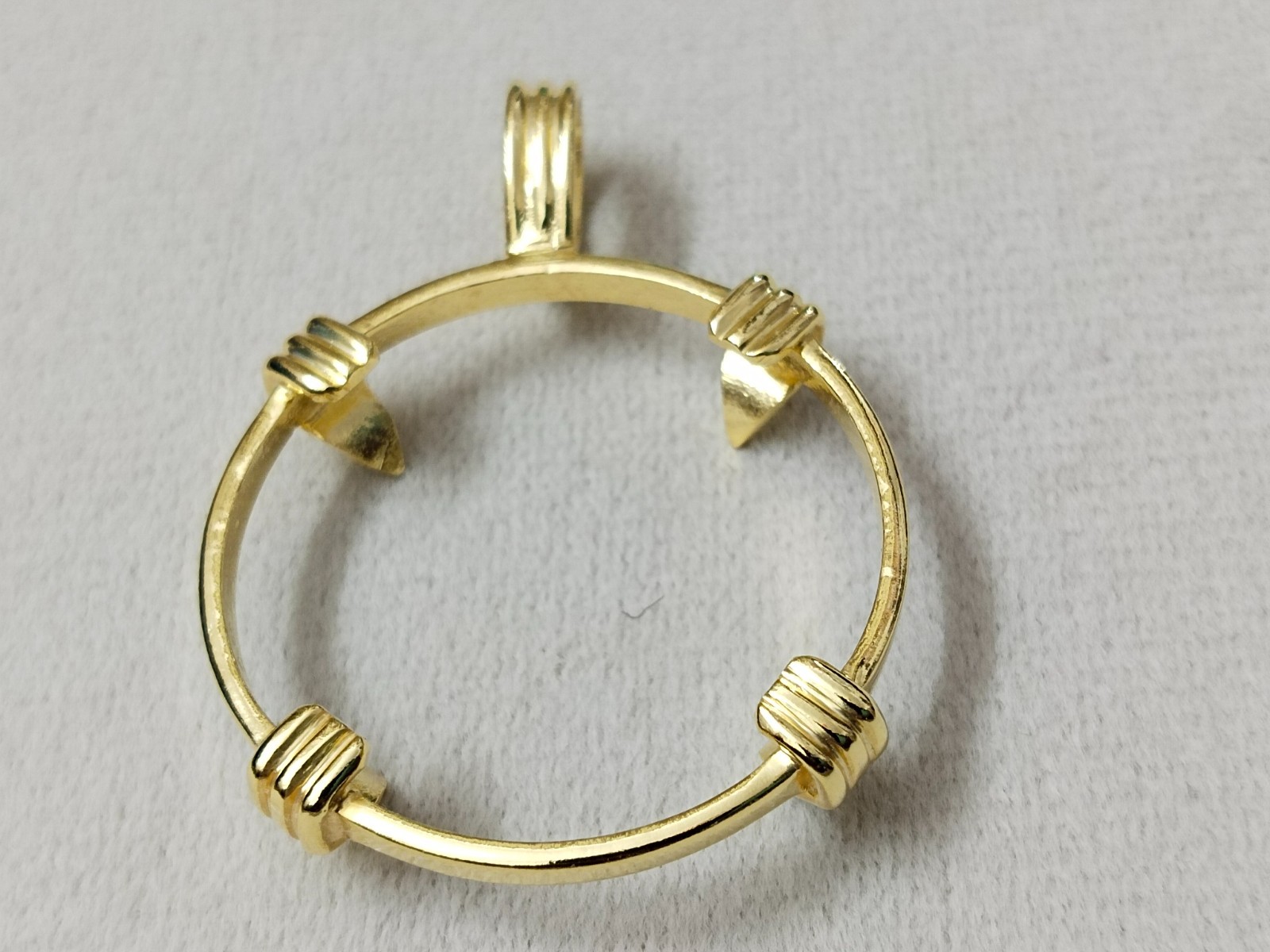 925 Sterling Silver Round Bezel Pendant: Coin Connector, Jewelry Making