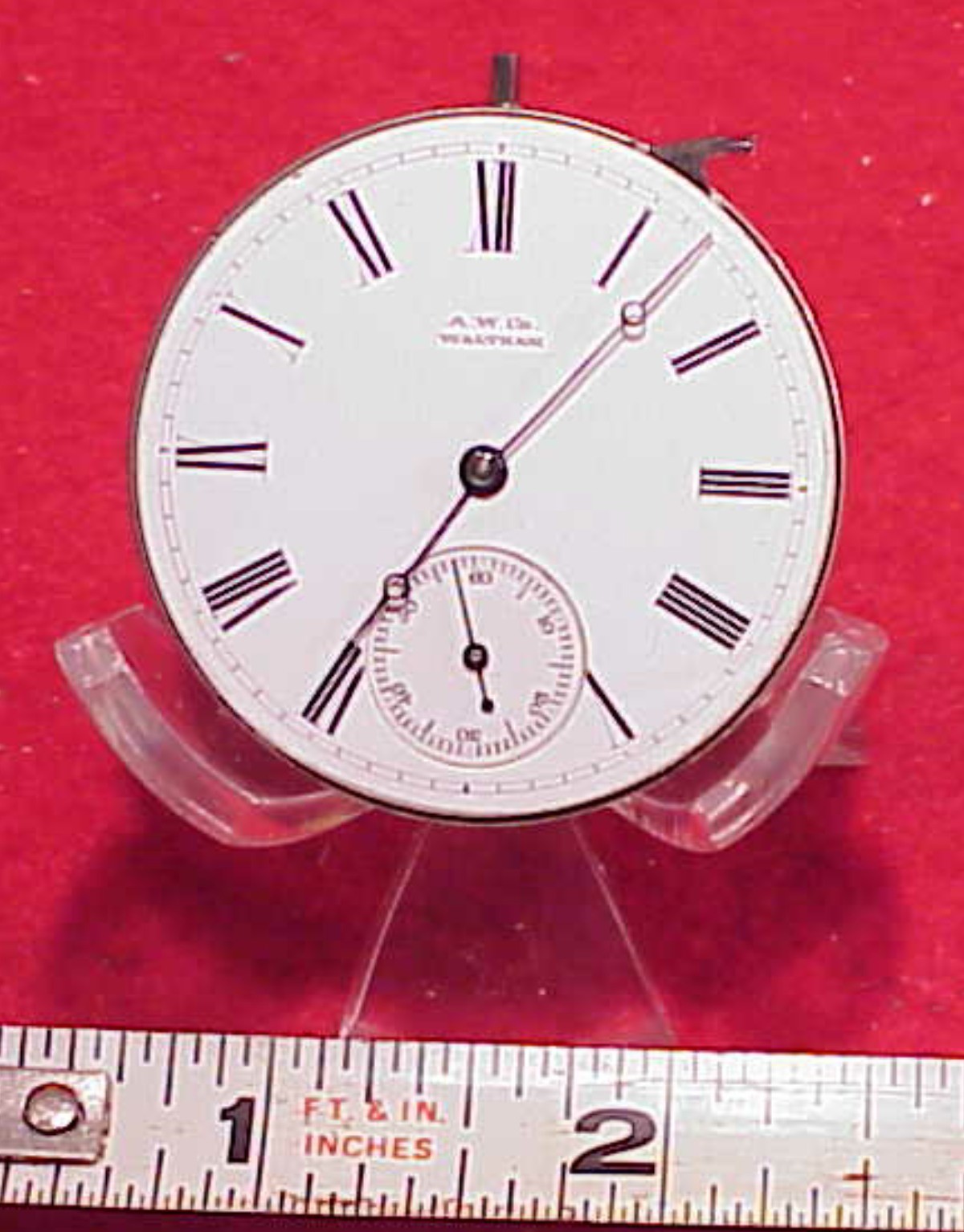 VINTAGE 1872 16 JEWELS AM WALTHAM CO POCKET WATCH MOVEMENT TICKaBIT
