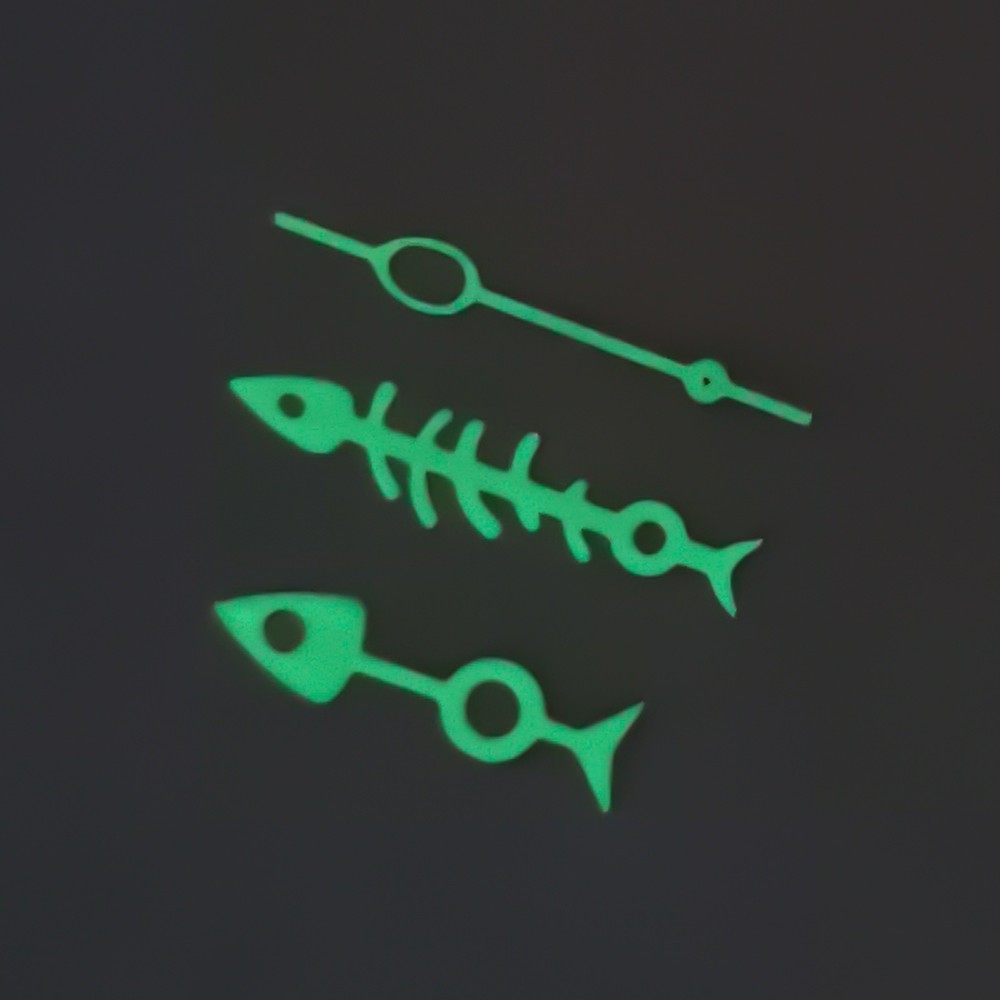 Fashion Green Luminous Fish Bone Watch Hand Pointer Needles for NH35/NH36/4R/7S
