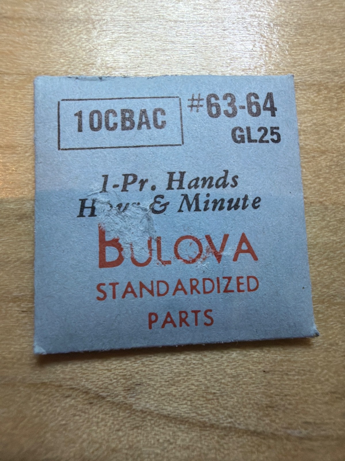 Bulova – NOS – 63-64 Pair of Watch Hands – Various Calibers & Finishes