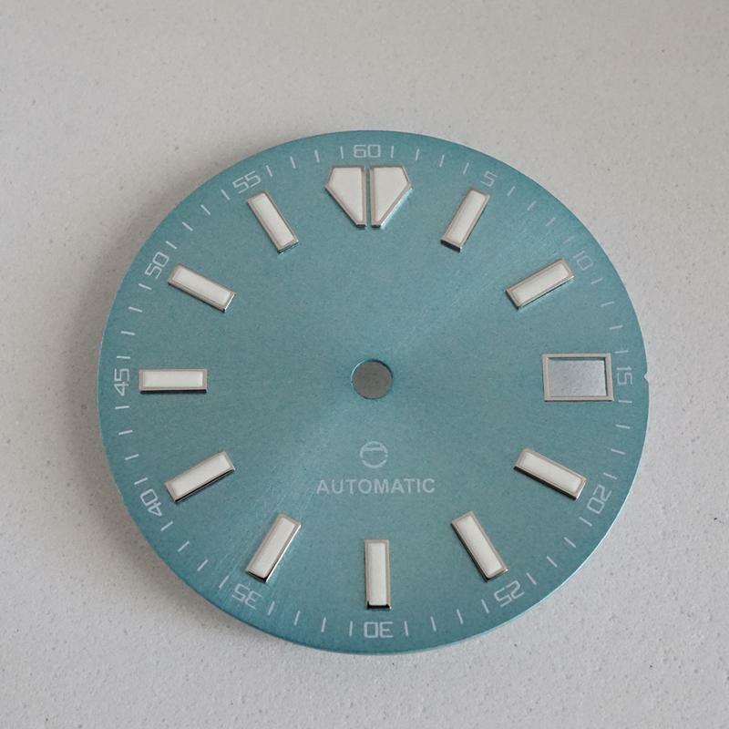 Seiko Custom 28.5 Light Blue Sunburst Dial Applied Indices w/Date Mod Part v2