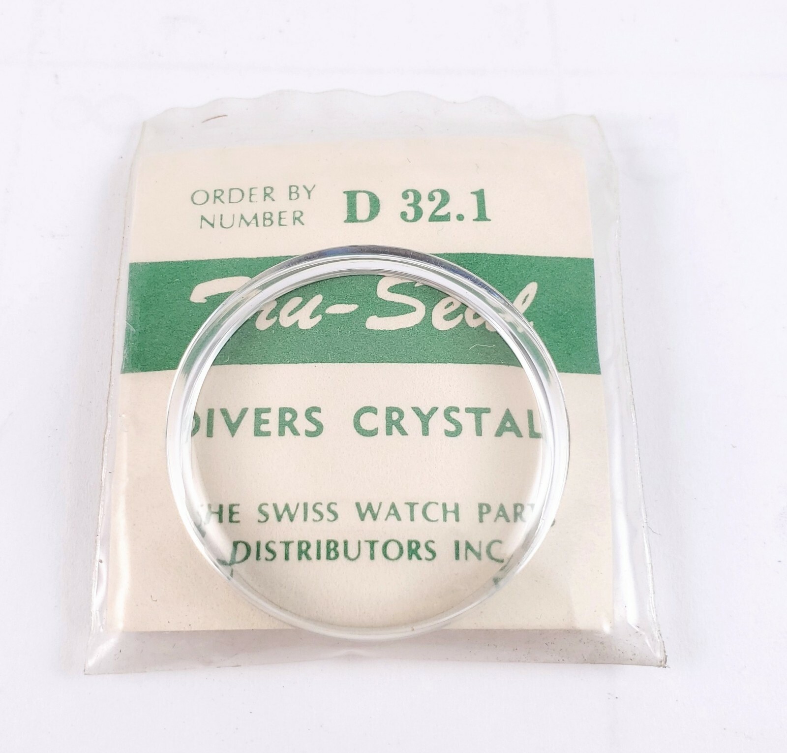 Vintage Tru-Seal Swiss Made Divers Crystals. D 32.1