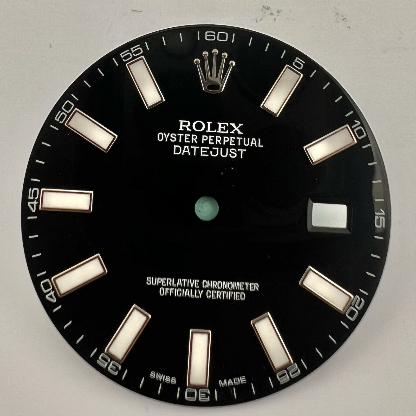 Rolex FACTORY Original Black Index Dial for 41mm Steel Datejust II 116300 116334