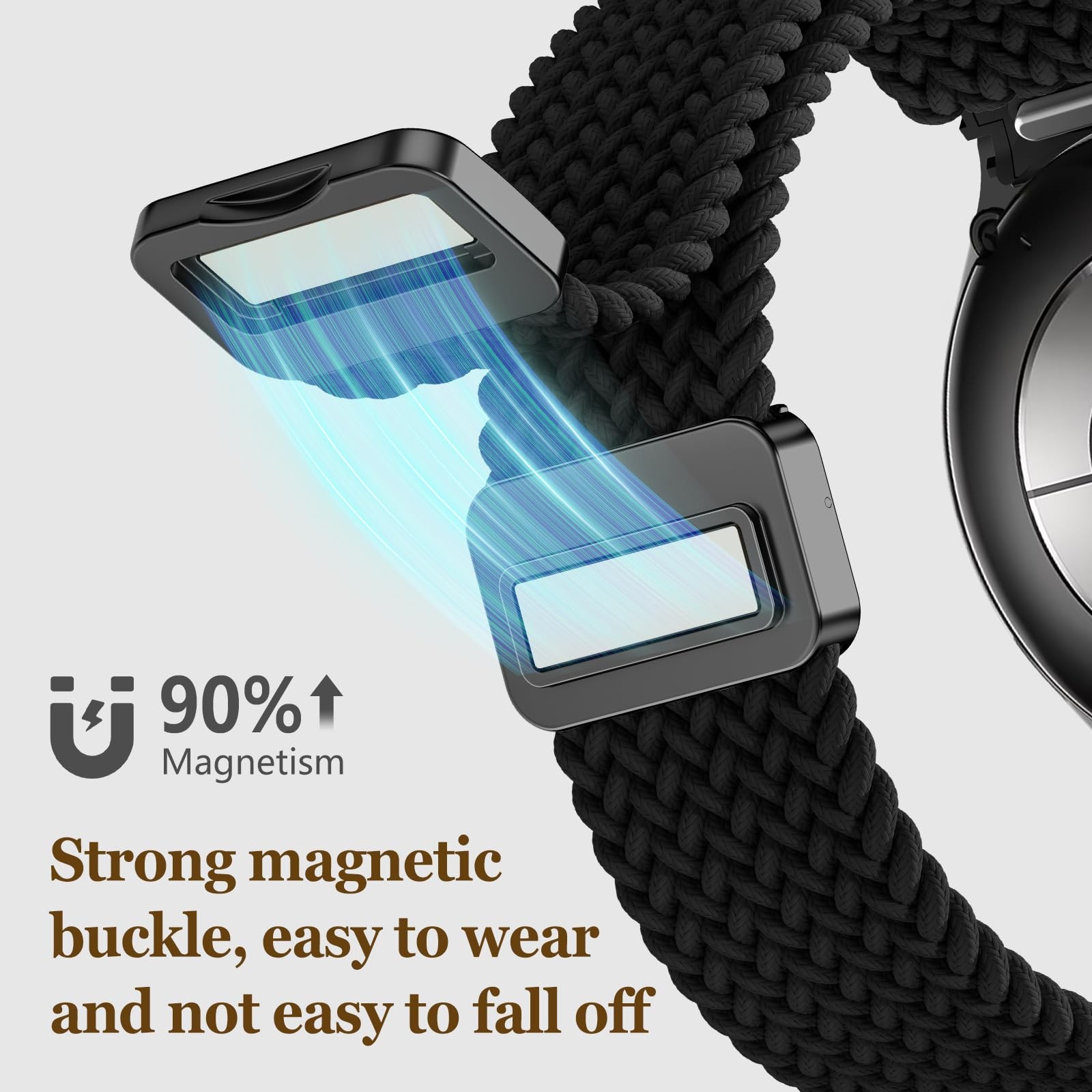 One Click Fabric Bands for Samsung Galaxy Watch 7 6 4 5 FE Band 40mm 44mm Flex!