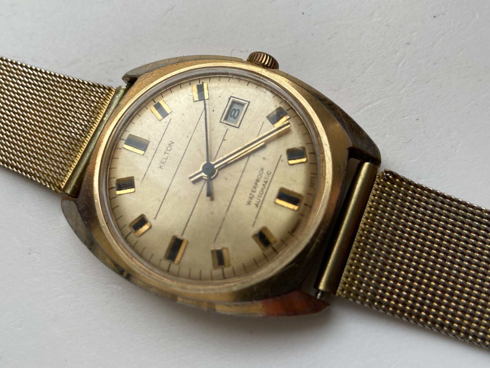VINTAGE MEN WRIST WATCH SALE FOR PARTS TIMEX 1972 KELTON AUTOMATIC GREAT BRITAIN