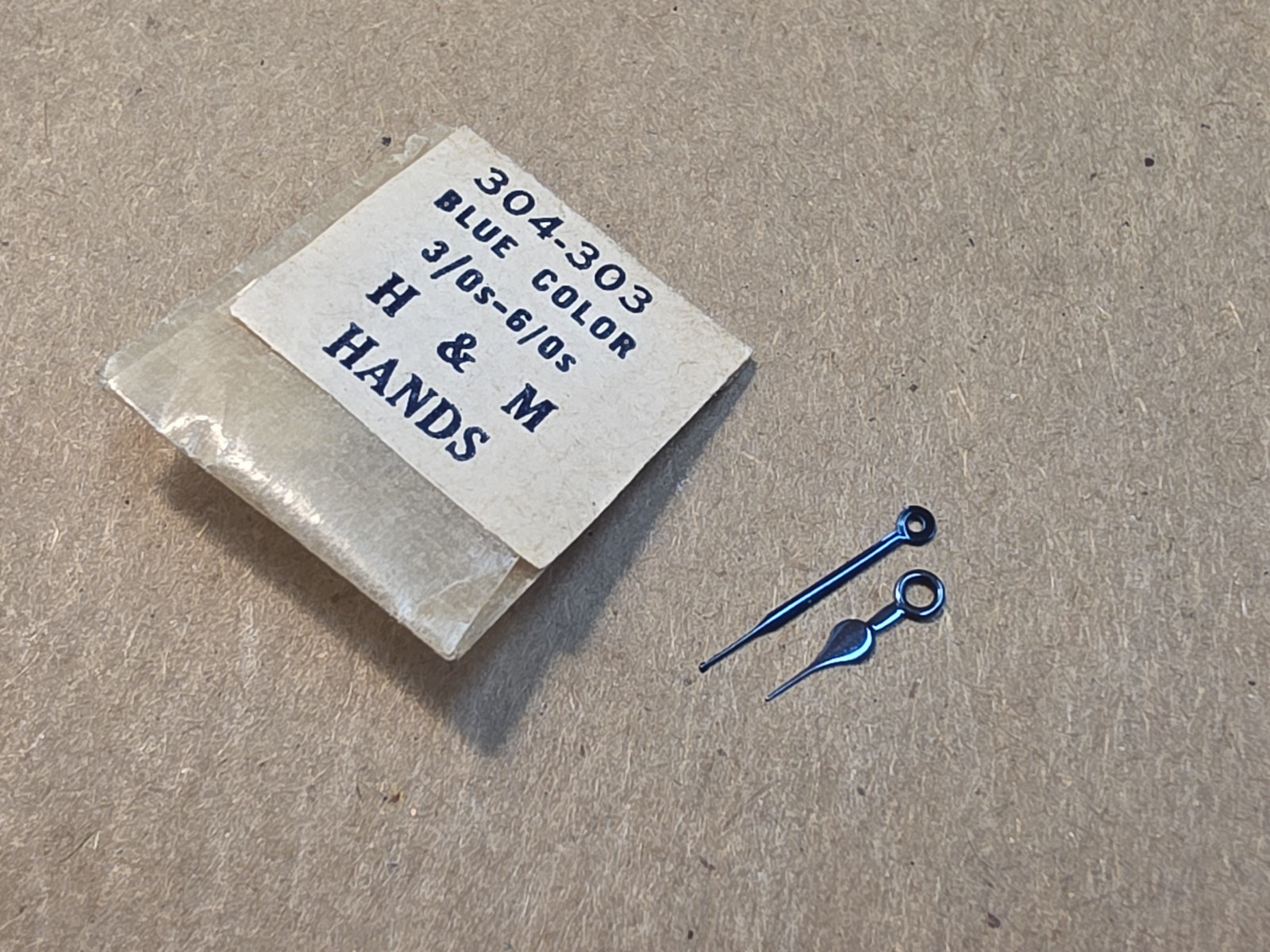 Set Of Factory NOS Waltham 3/0-6/0 Heavy Blue Spade Hour/Minute Hands-135/75
