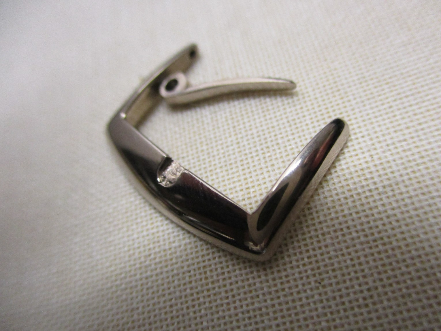 Rare Polished 18k 750 White Gold Buckle for 16mm Watch Strap Buckle-End Straps