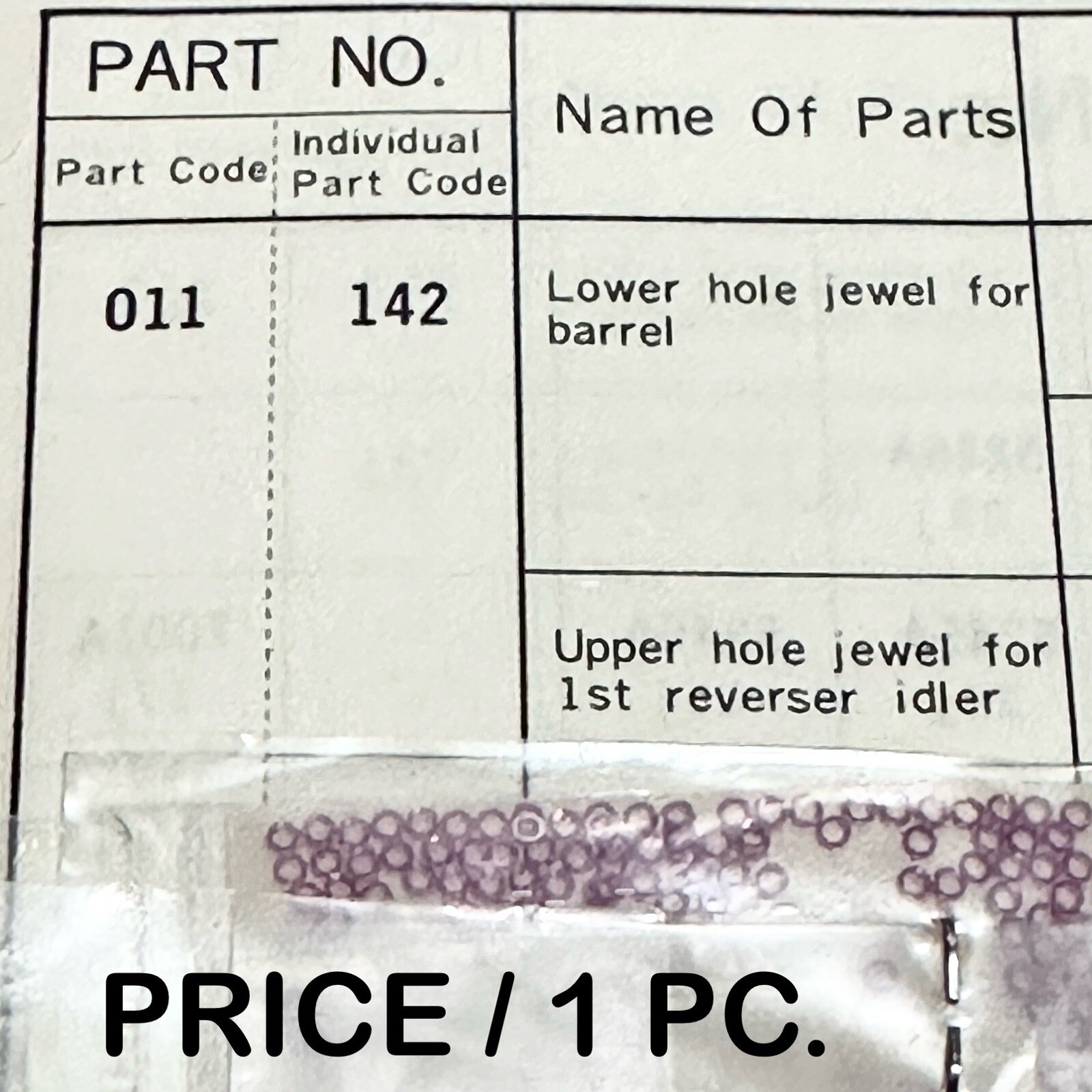 LOWER HOLE JEWEL FOR BARREL SEIKO 5625 5626 5645 5646 6145 6146 6155 6156 6159