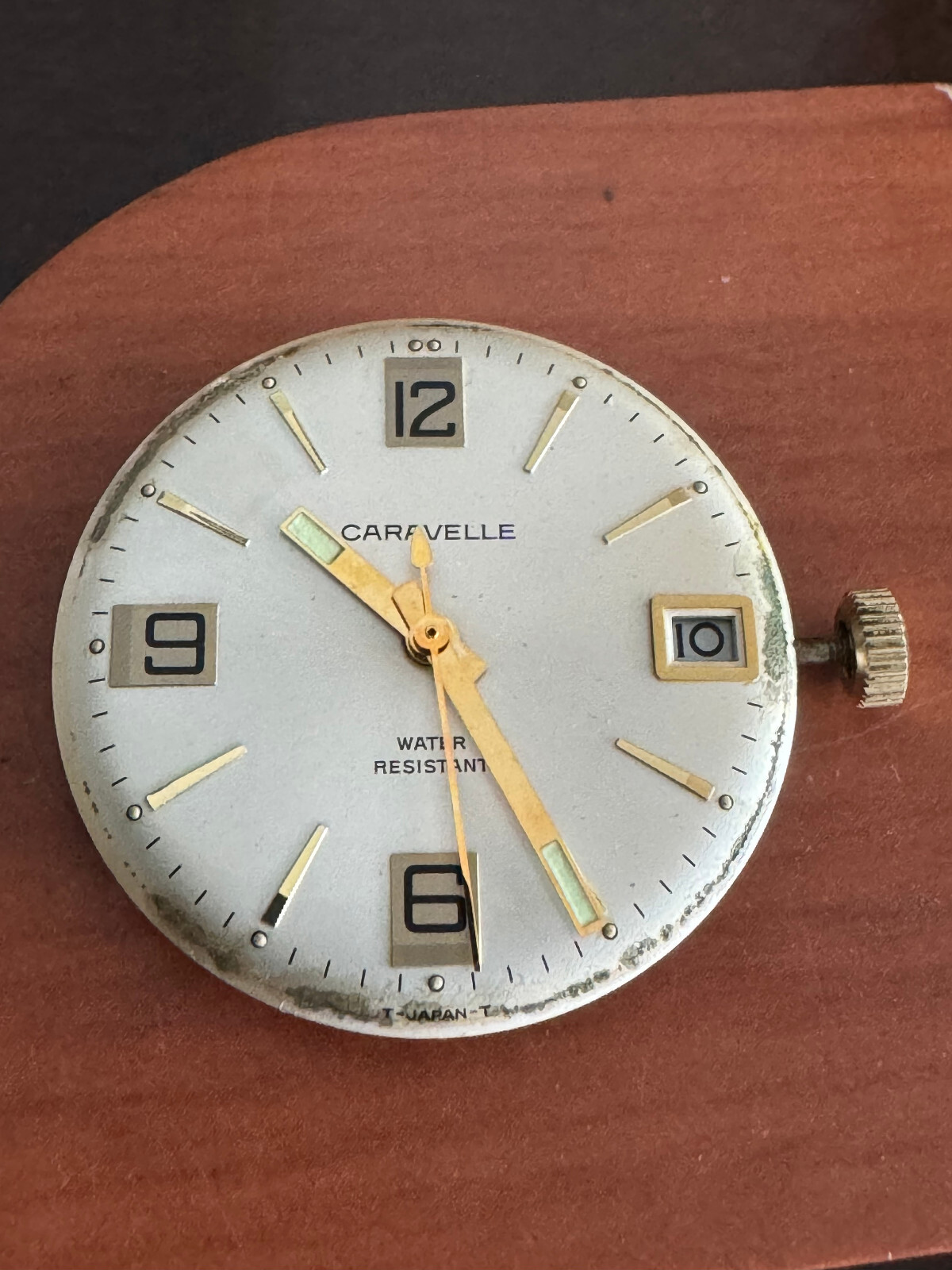 VINTAGE MEN’S BULOVA CARAVELLE WRIST WATCH MOVEMENT, CAL. 11DPD, KEEPING TIME