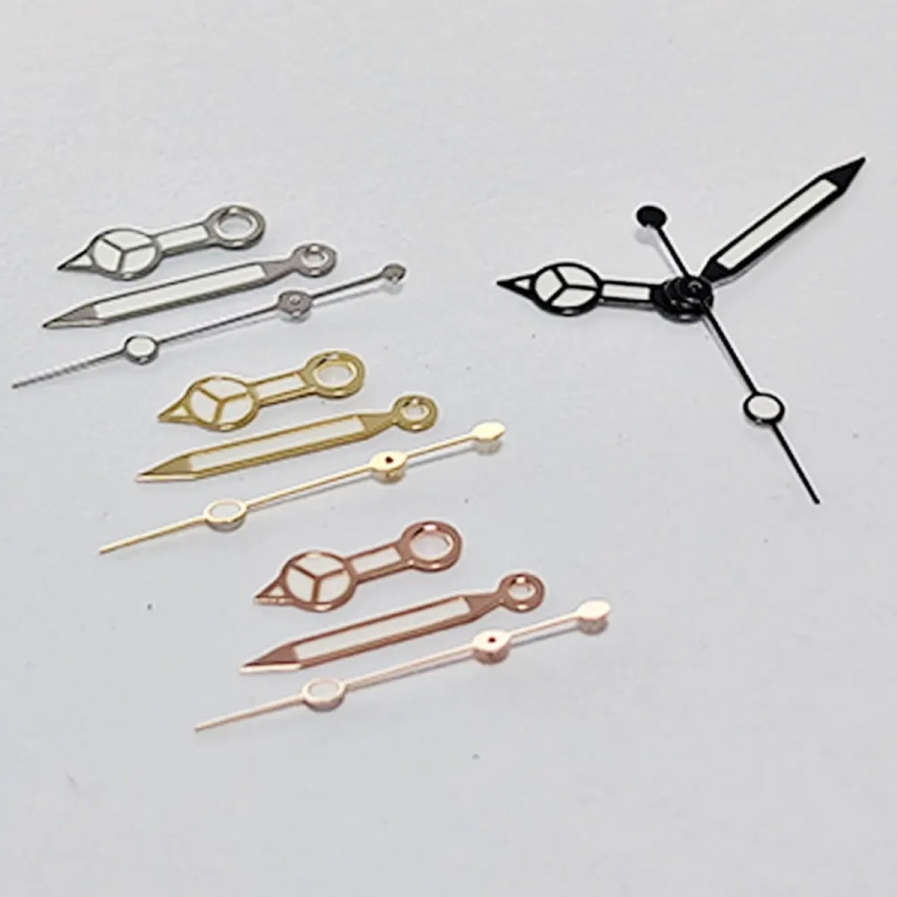 Silver Watch Hands Green Blue Luminous For NH35-34 NH35A NH36 7S36 4R36 Movement
