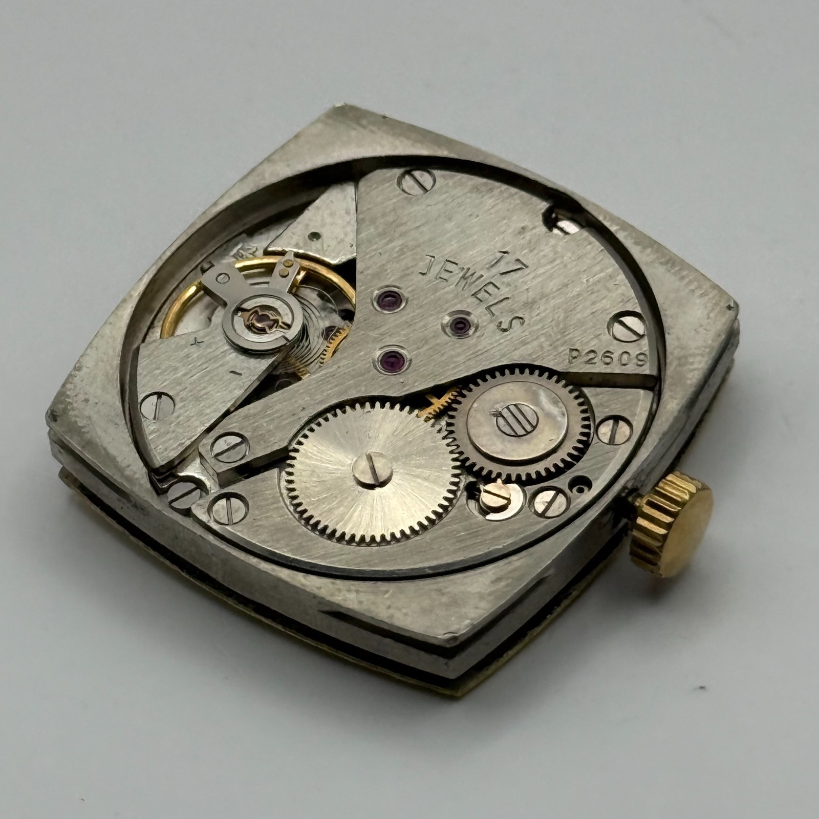 Poljot P2609 Watch Movement RARE Sekonda 17 Jewels Manual Wind For Parts 27.5mm