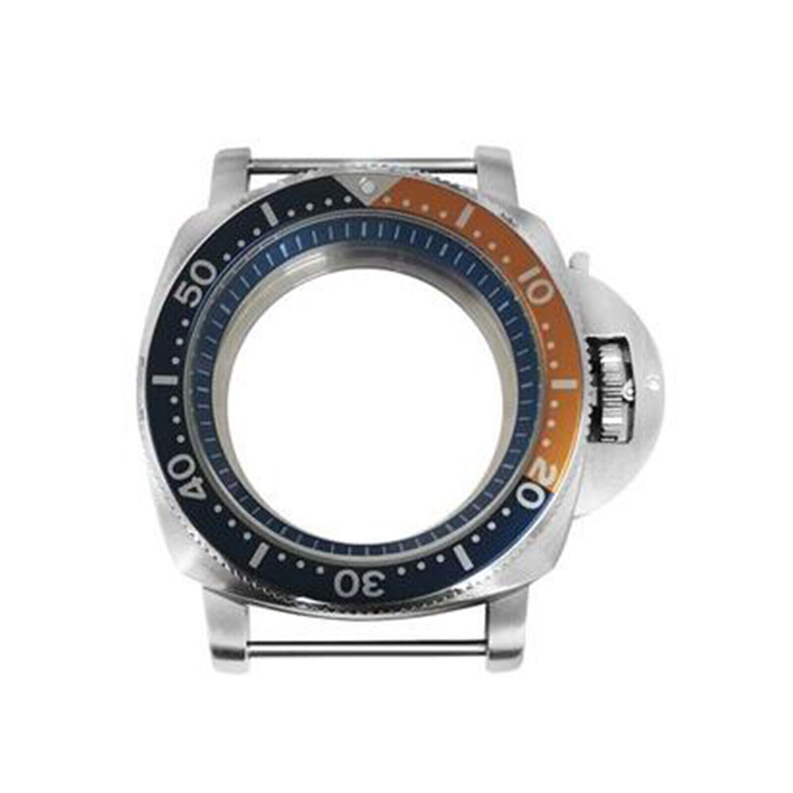 316L Stainless Steel Watch Case Bezel Dark Blue Inner Ring Modified Kit for NH35