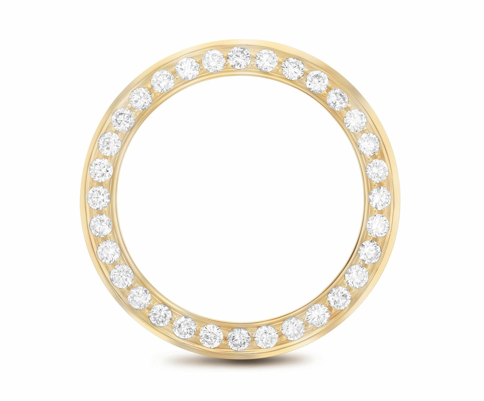 2CT BEAD SET NATURAL DIAMOND BEZEL 14KY FOR ROLEX 31MM MASTERPIECE, PEARLMASTER