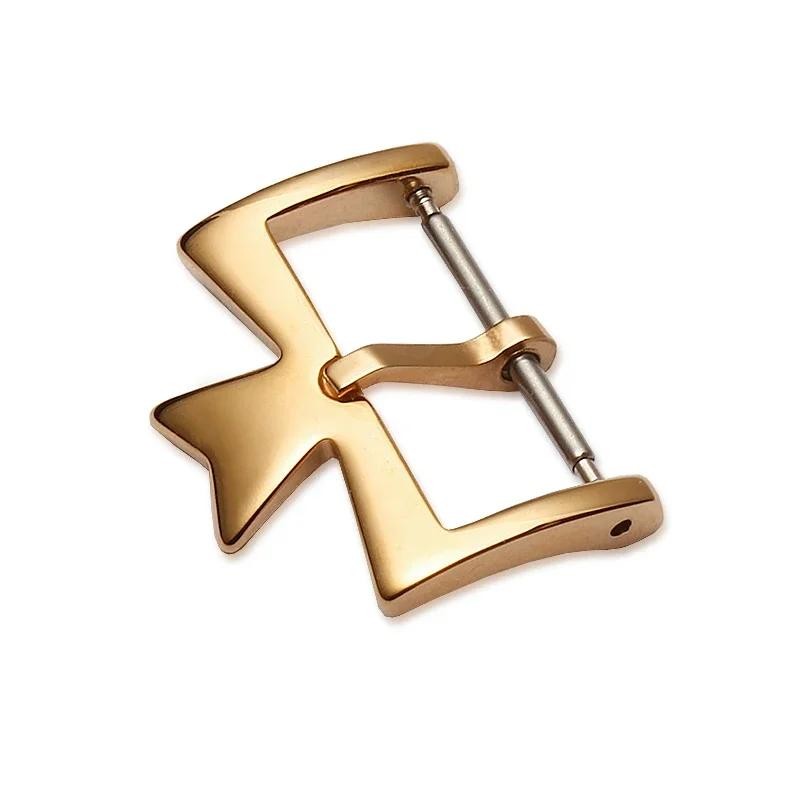 New Metal Watch Clasp 16 18mm Stainless Steel Pin Buckle for Vacheron VC Gold